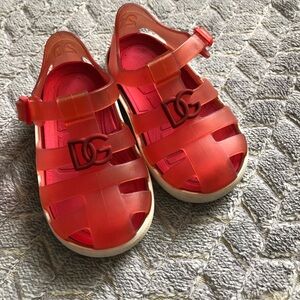 Dolce & Cabana Toddler Girls Red Jelly Sandals Sz 20